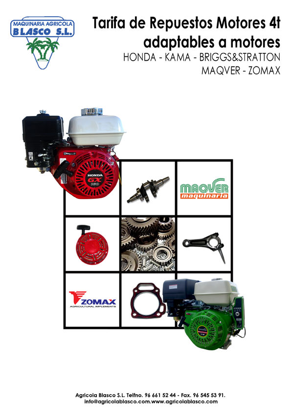 Agricola Blasco Catalogo general repuestos